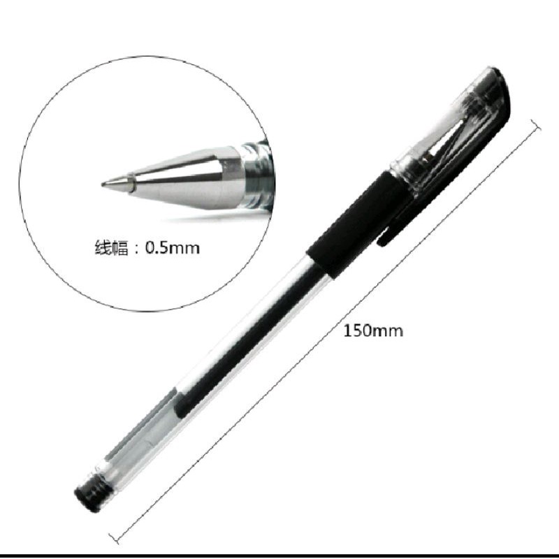

pulpen gel ink 0.5mm alat tulis kantor sekolah pena tinta cair standar