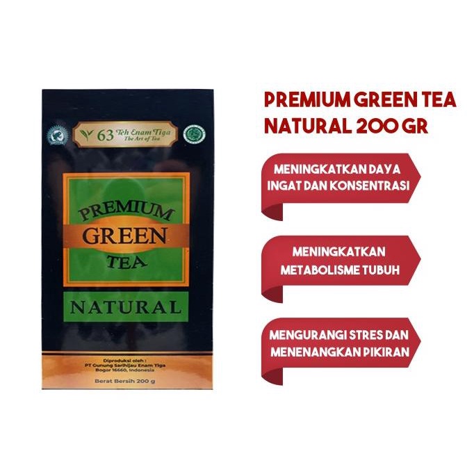 

Teh 63 Premium Green Tea Natural 200gr