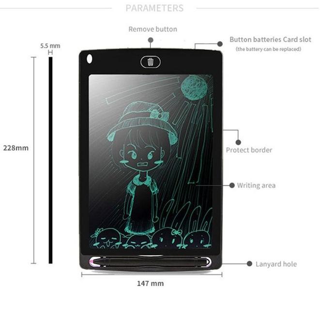 

(A>9T➸) << Jenius >> Tablet Papan Tulis Menggambar LCD Hapus Writing Board Tablet Digital Layar 8.5 inch anak langsung kirim