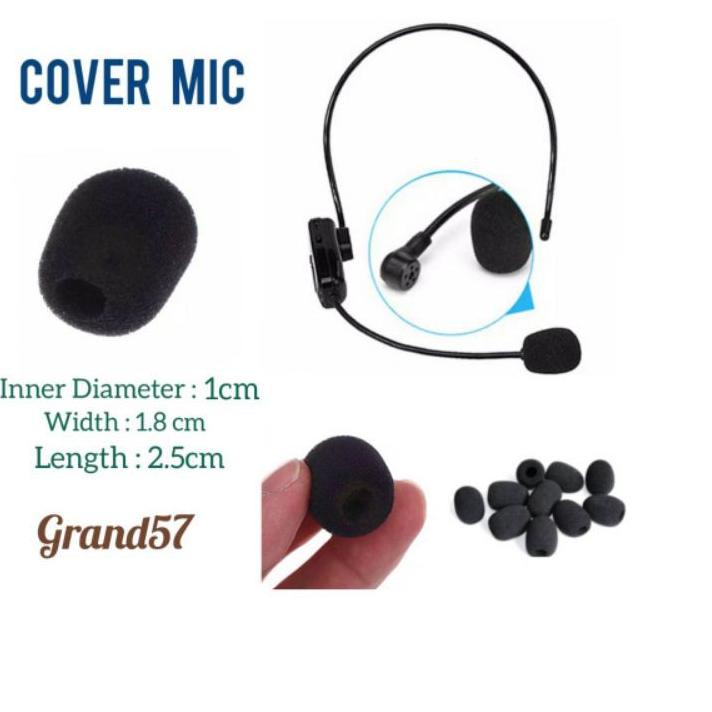 ⇫ busa spon mic mini kecil windscreen microphone headset clip on foam mic ccover ワ