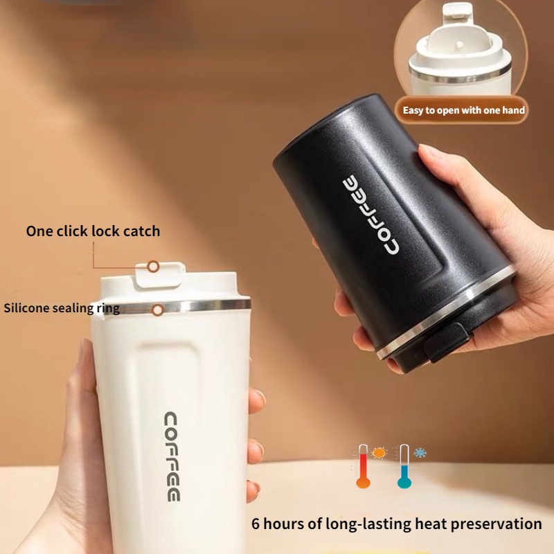 (COD) PL 380/510ML Kettle KOPI Portable Travel Mug Stainless Steel Insulated Coffee Mug/Insulated Mug TERMOS BOTOL MINUM