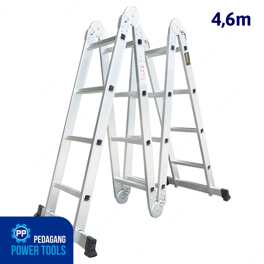 TANGGA LIPAT A 4.6 METER MULTIFUNGSI ALUMINIUM DOUBLE LADDER 4 X 4