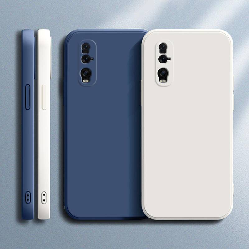 Case Silikon Cair Persegi Baru Untuk OPPO Find X2 Pro Lite Neo Pelindung Kamera Lucu Penutup Belakang