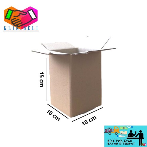 

Kardus Box Polos Persegi Panjang Ukuran 15x10x10 cm