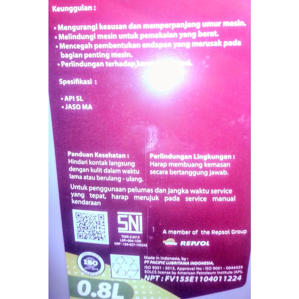 oli mesin us lube velo xtreme 4t 800ml