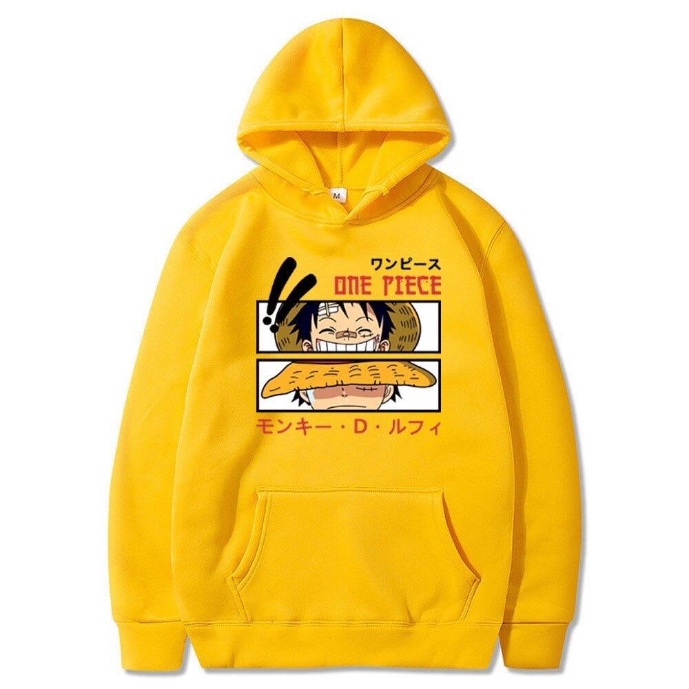 One Piece smile and angry  Jumper Hoodie II  Sweater Hoodie Trendy II Sweter Oblong Topi Sz M - XL ( Pria &amp; Wanita / Anak &amp; Dewasa )