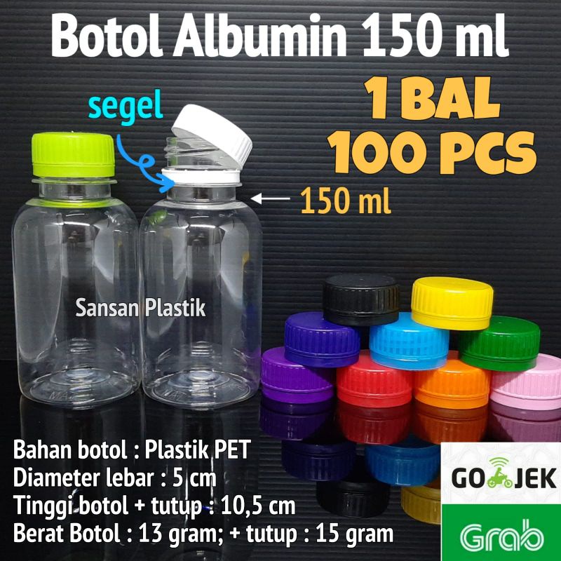 Botol Gendut 150 ml / Botol 150 ml / Botol Plastik 150ml GOJEK / GRAB ONLY