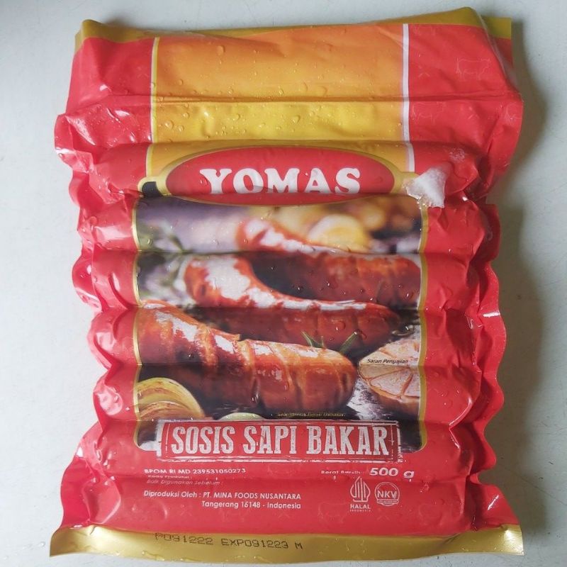 Jual Sosis Sapi Ori Jumbo 500 Gram Yomas | Shopee Indonesia