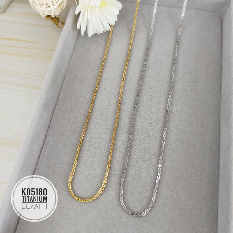 Kalung Titanium Rantai Polos 45cm K04180