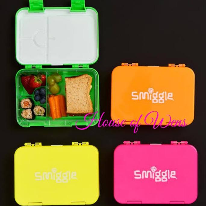 SMIGGLE NEON MEDIUM BENTO LUNCHBOX ORIGINAL - KOTAK MAKAN SMIGGLE