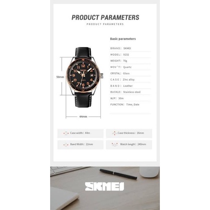 Jam Skmei 9232 original bergaransi free gift box