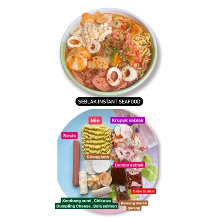 Seblak instant ori seafood Frozen Food Viral Enak Murah Jumbo