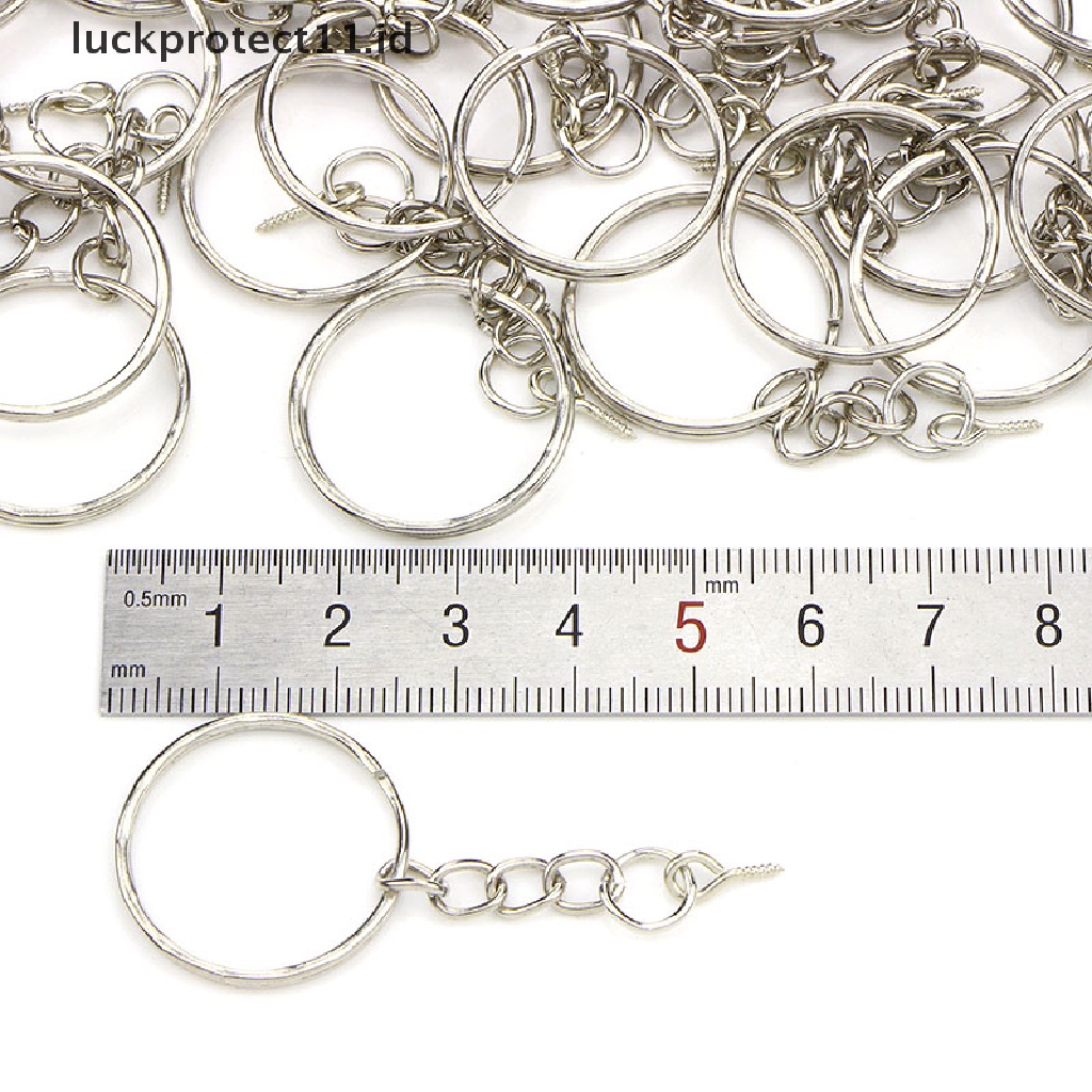 /Fashion Hot// Fashion// 40Pcs Dipoles Kunci Ring Sekrup Mata Rantai Pendek Split Ring Konektor Perhiasan DIY.