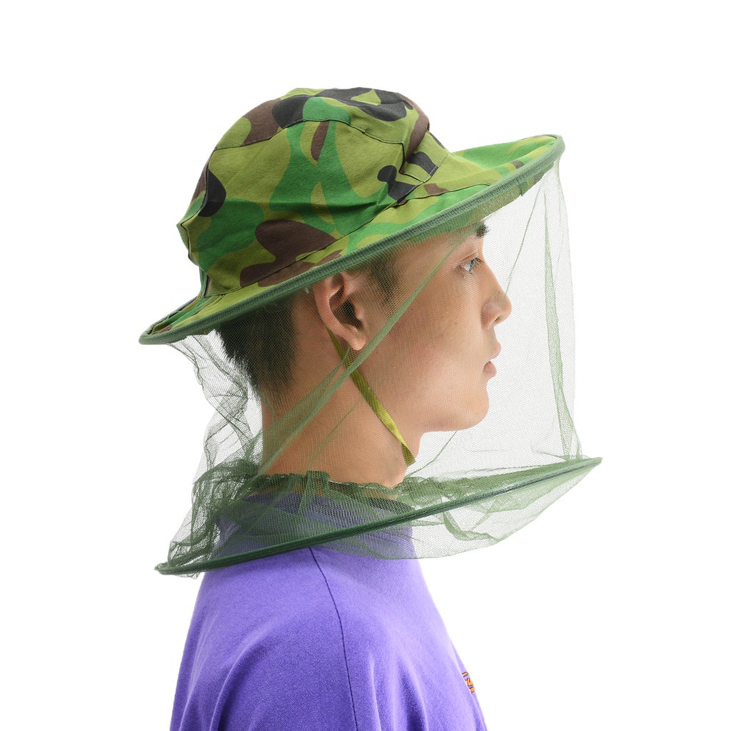 niahode New Beekeeping Cowboy Hat Mosquito Bee Insect Net Veil Hat Face Head Protector