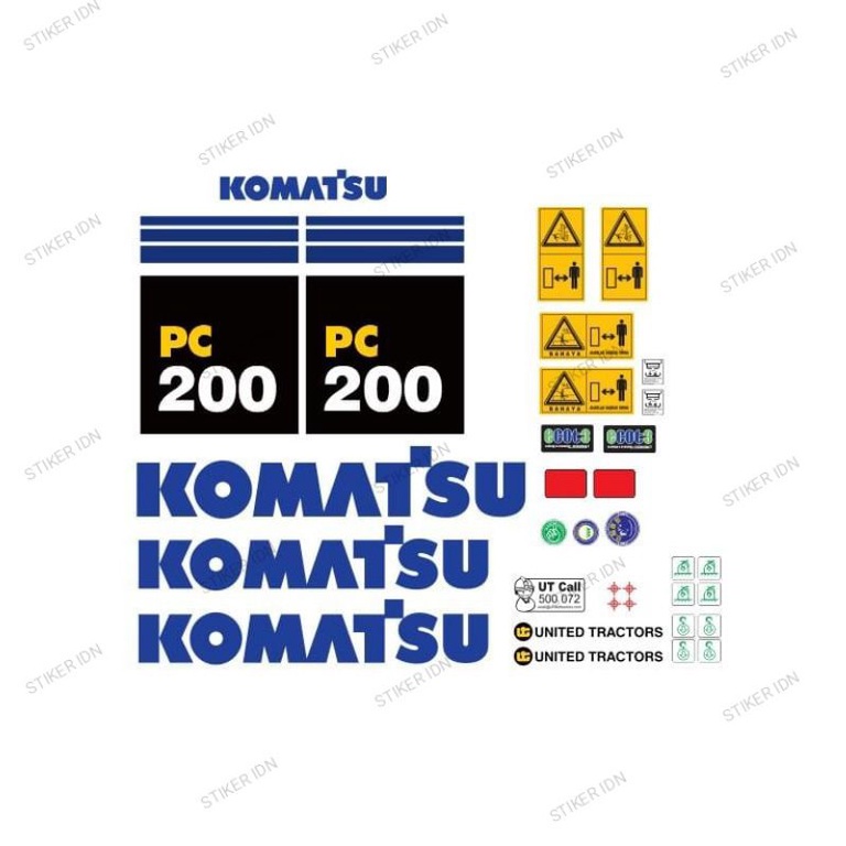 Stiker Excavator KOMATSU PC 200-7