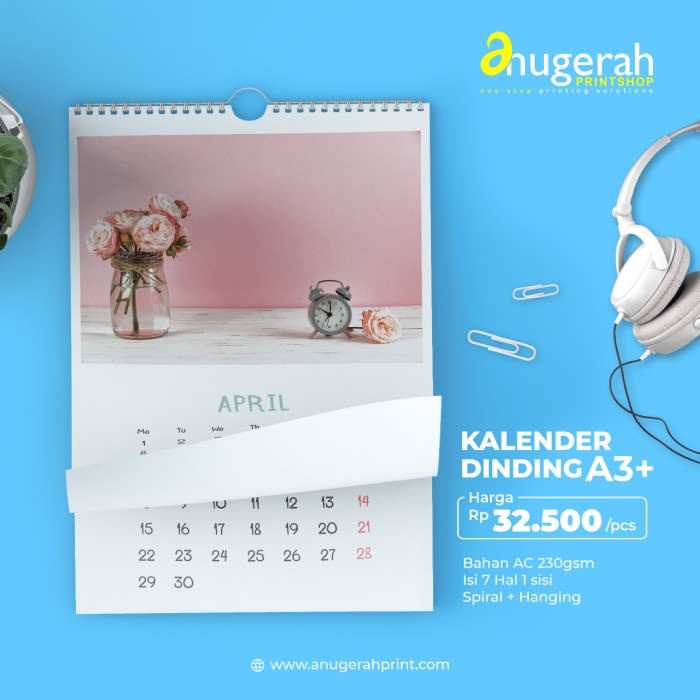 

KOMPLIT KALENDER DINDING TAHUN BARU HANGER+SPIRAL KAWAT 7 LBR ART PAPER CUSTOM Code 1820