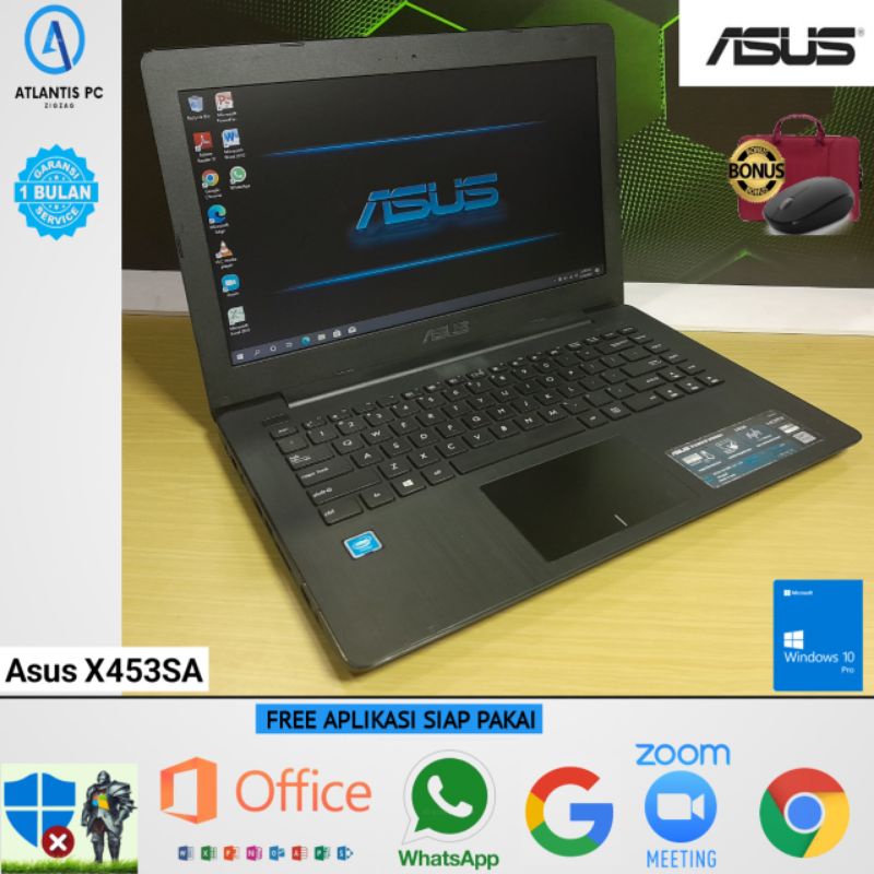 Laptop Asus X453SA Ram 2 HDD 320 Windows 10 SIAP PAKAI 