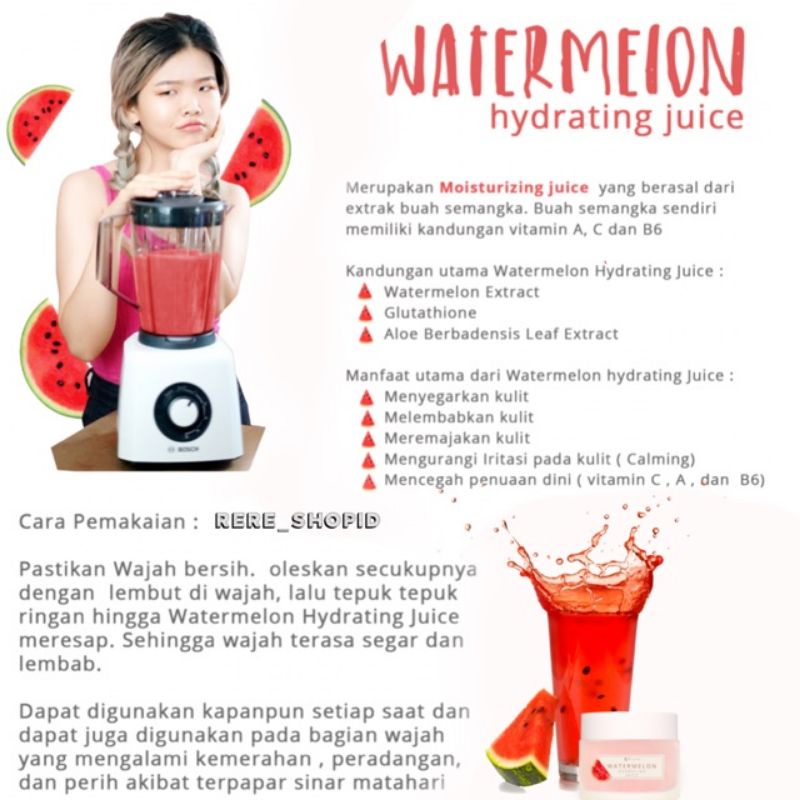 Terlaris Hydrating Juice MS GLOW Moisturizer Pelembab Kulit Mengurangi Iritasi Kulit – Isi 30 gram