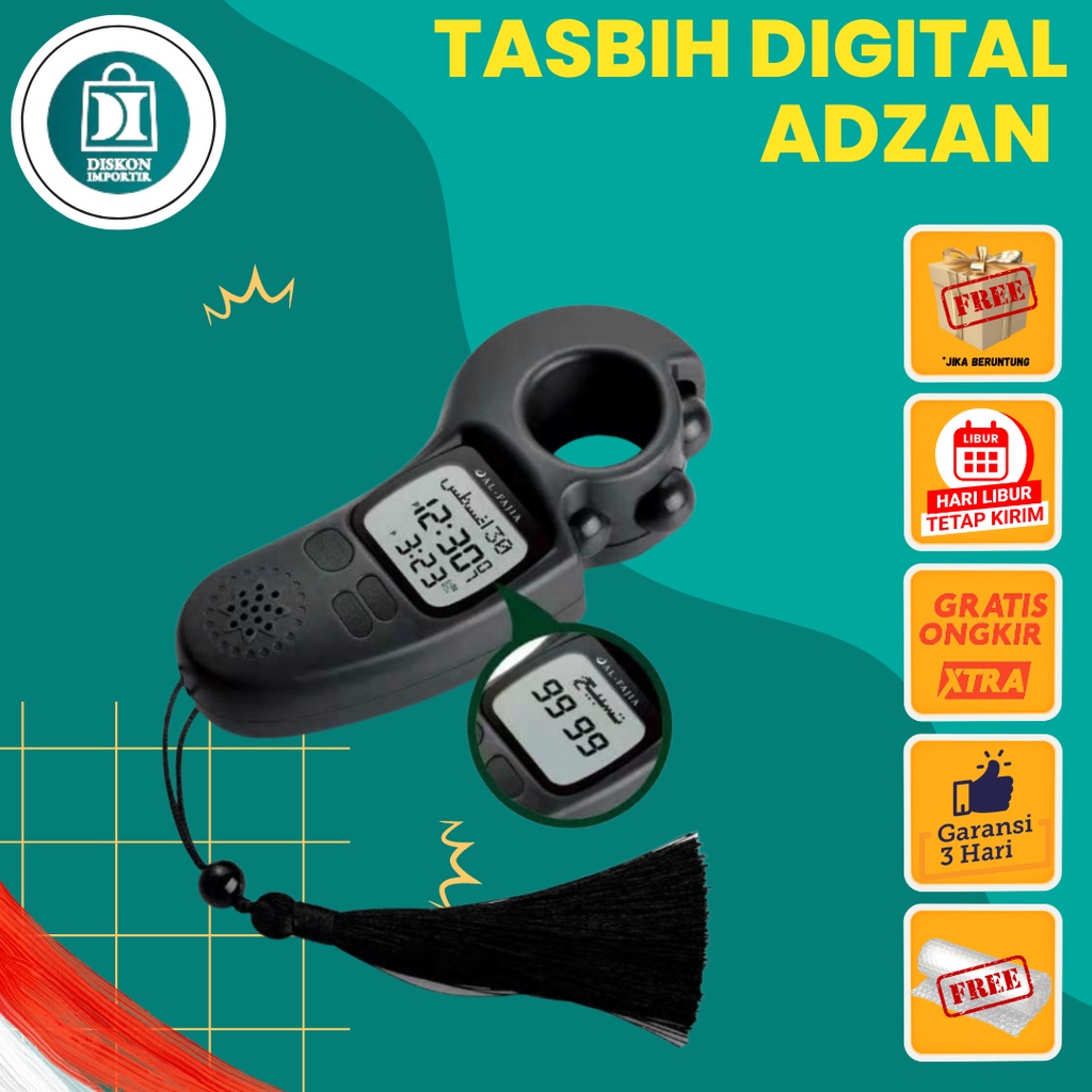 TASBIH DIGITAL ADZAN PREMIUM LED + JAM DIGITAL MOTIF KAYU ALARM TASBIH DIGITAL KAYU BISA KELUAR SUARA ADZAN TASBIH ADZAN SPEAKER ADZAN TASBIH DENGAN ALARM