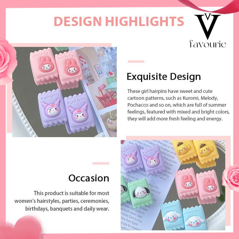 CODJepit Rambut Mini Kartun Sanri Korea Klip Poni Untuk Wanita-FA