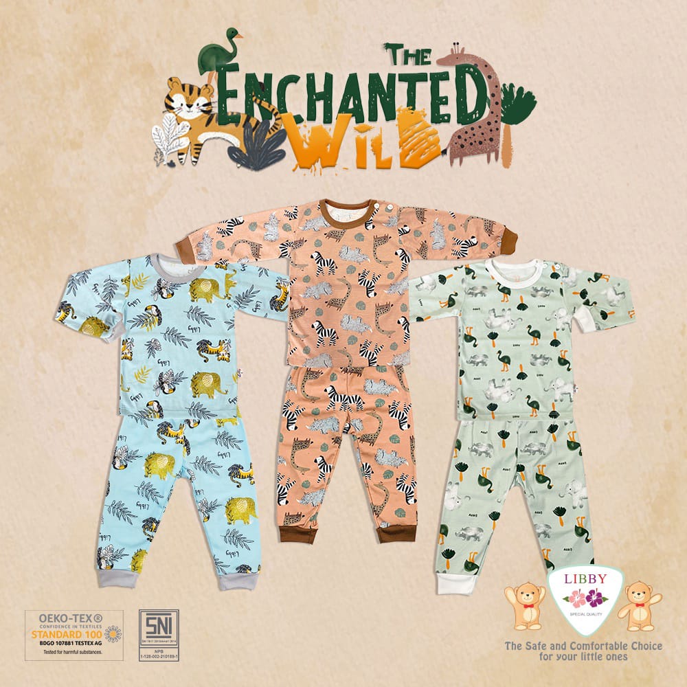 LIBBY Setelan Oblong Panjang Motif The Enchanted Wild (1 stel)