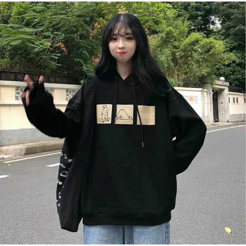 Sweater Hoodie Wanita NARZ Jacket Ala Korean Fashion Terkini Outfit Kasual Santai Kekinian