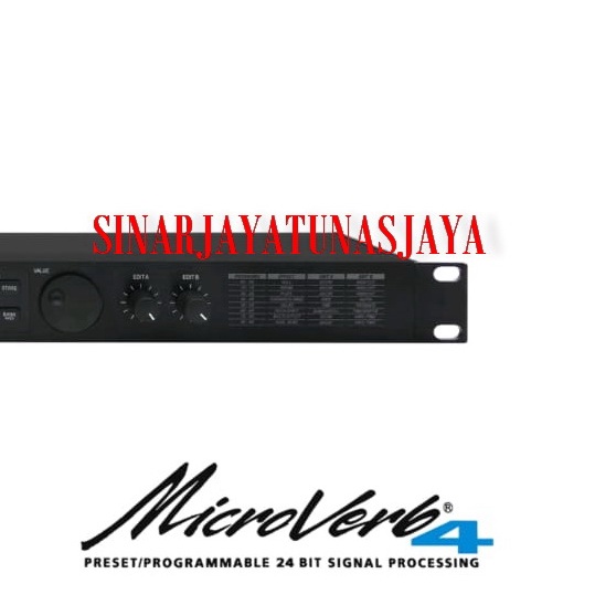 Efek Vokal Microverb 4 Menawarkan 100 ambang batas dan 100 program pengguna untuk reverb berkualitas tinggi Delay and chorus to multiple