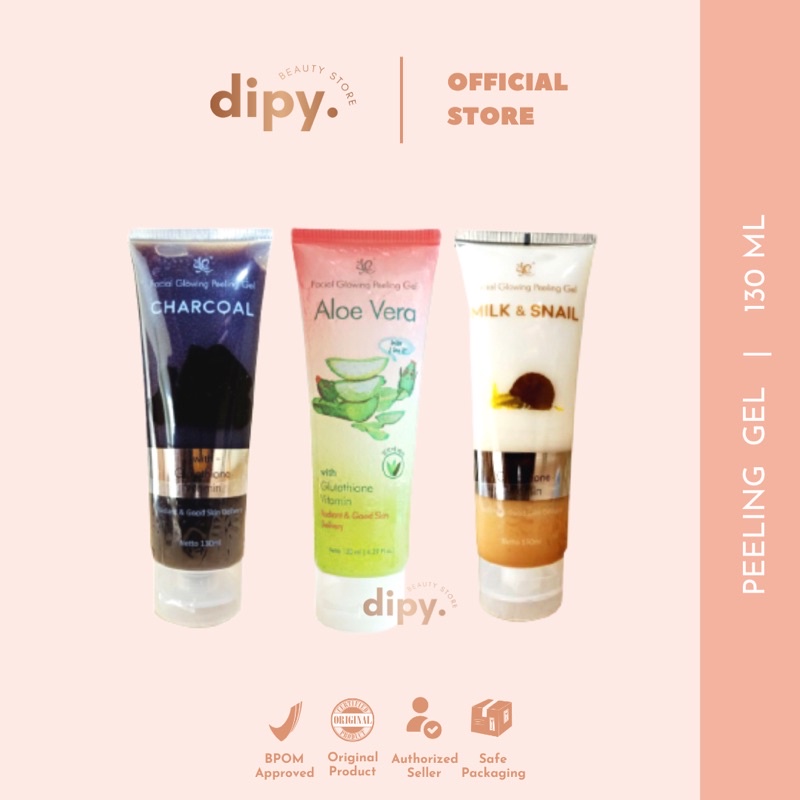 【Official Outlet】 SYB - Facial Glowing Peeling Gel Aloevera Charcoal Milk and Snail Exfoliasi Kulit Penghilang Daki Wajah Tubuh 100 Gram Viral Aman BPOM