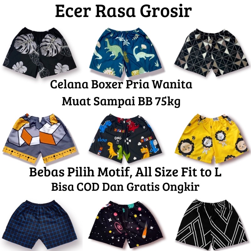 JEFFORD Ecer Rasa Grosir | Boxer Motif Kotak Tartan Best 09 | Boxer Distro | Boxer Unisex