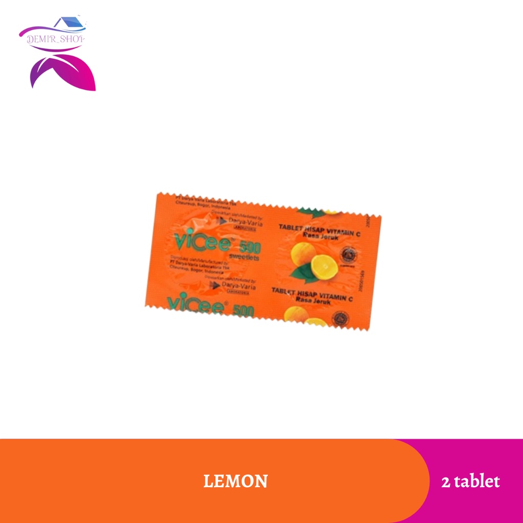 Vicee Vitamin C 500 mg Isi 2 Tablet / Suplemen Daya Tahan Tubuh