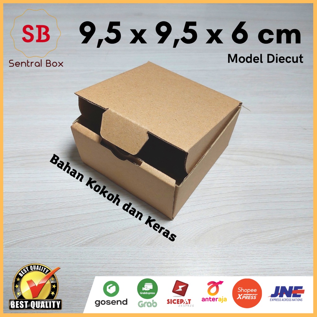 

( Min.order 5 pcs ) Kardus 9,5 x 9,5 x 6 cm ........ Die Cut( pembelian di atas 10 pcs harga lebih Murah )