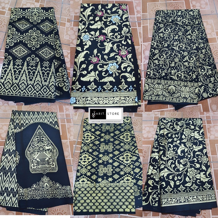 Kain Batik Prada Emas Bali Premium Motif Terlaris / Kain Batik Meteran Prada Mas Bahan Batik Kado Se