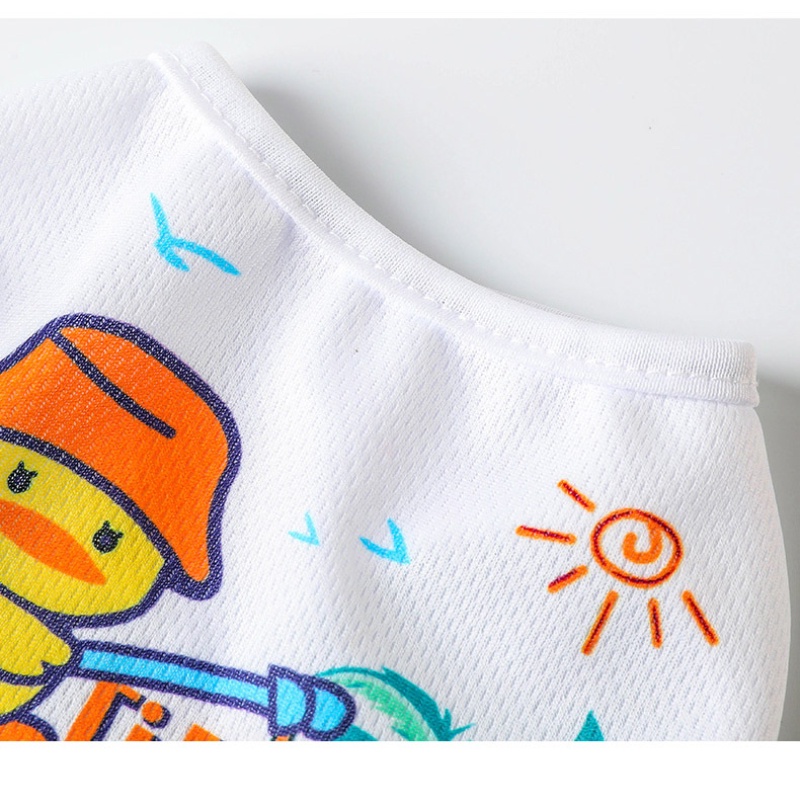 Kartun printing Pakaian Hewan Peliharaan Baju Anjing Bernapas Musim Panas Bagian Tipis Pakaian Kucing Rompi Hewan Peliharaan Baju Anjing