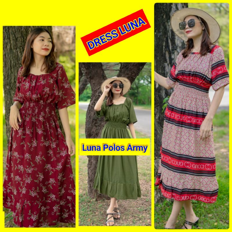 Dress Luna Panjang Daster Kerut Dress Bali
