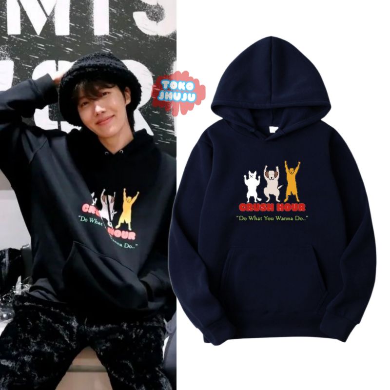 Hoodie Jumper Jhope Bangtan Style Crus Hour Do What You Wanna Do ( Hanya Sablon Depan )