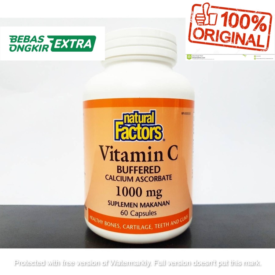 Natural Factors Sunkist VIT C Vitamin C BUFFERED 1000MG 60 Capsule