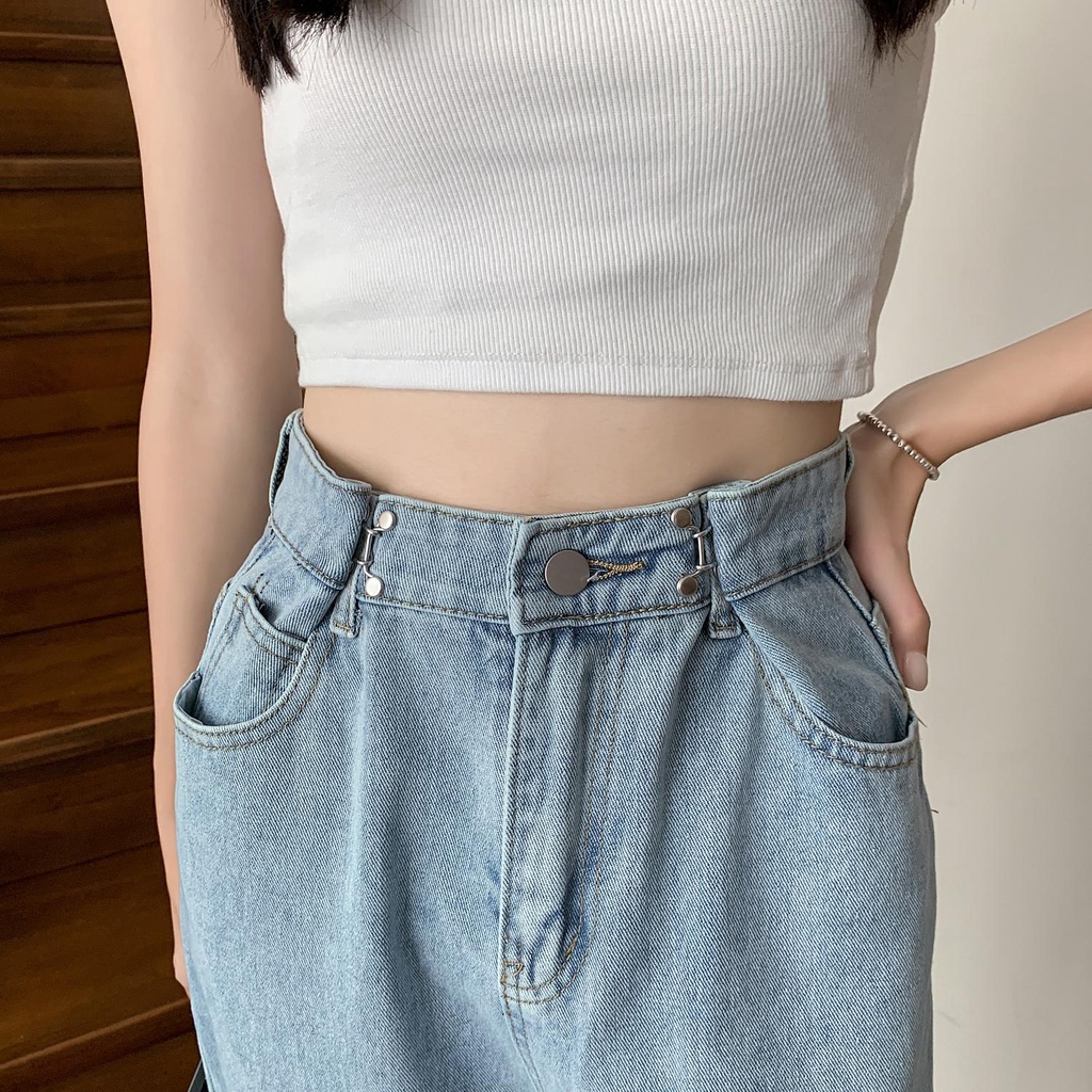 Kulot Jeans Diimpor / Jeans Wanita High Waist Longgar Murah