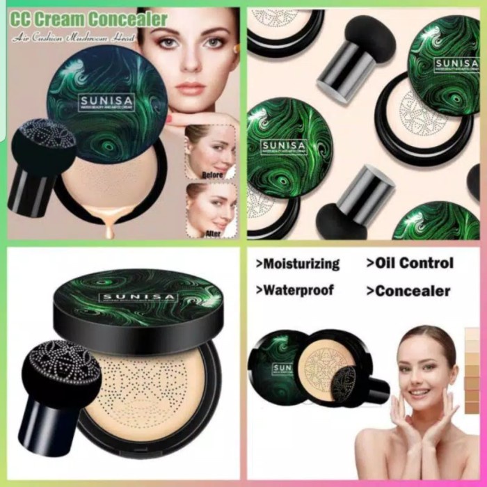 SUNISA Air Cushion BB Cream foundation waterproof Mushroom CC Cream moisturizing