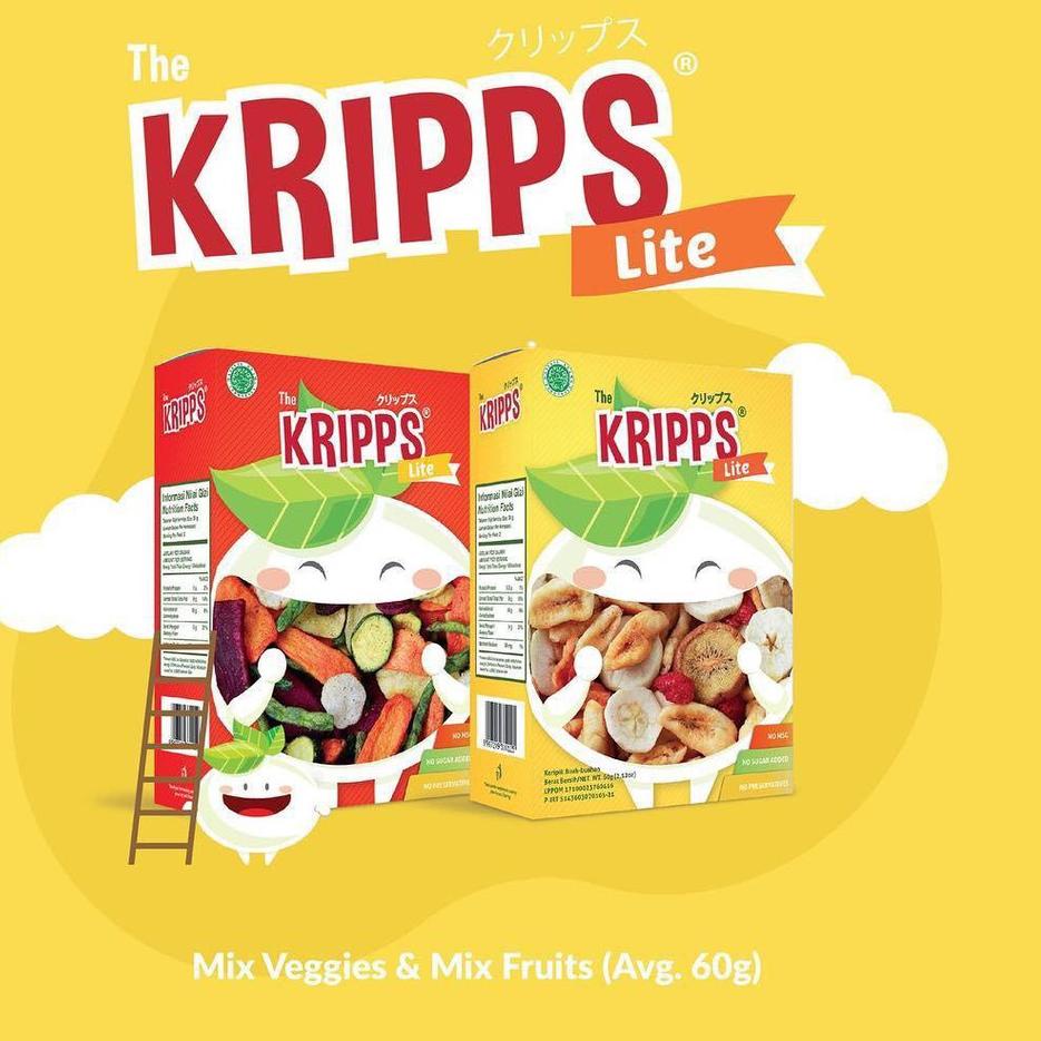 

➴Ready Stock➴ 0GLWK THE KRIPPS CHIPS KERIPIK SAYUR DAN BUAH LITE 60Gr 52 ✱
