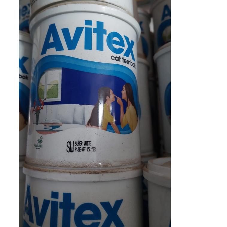Terlaku Cat tembok avitex 1kg cat campuran air/cat plafon,triplek SW Super White Putih