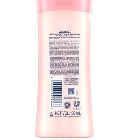 [PRODUK NTFYG] Vaseline Lotion Healthy Bright Fresh & Bright Cooling 100ml QQC