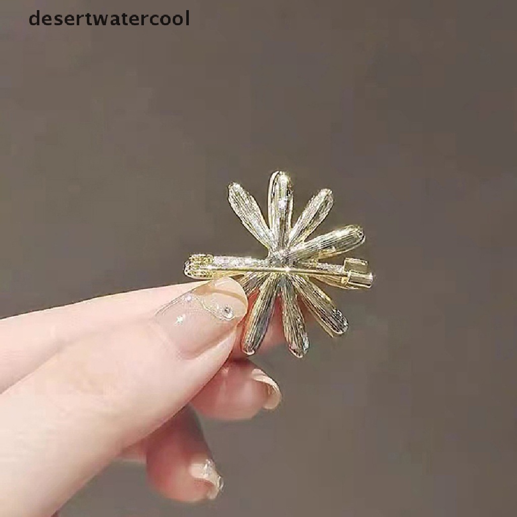 Deid Korea Kristal Kaca Bunga Daisy Bros Perempuan Sederhana Bros Jas Mantel Aksesoris Perhiasan Pernikahan Kasual Broche Hadiah Anti Slip Pin Untuk Jas Martijn