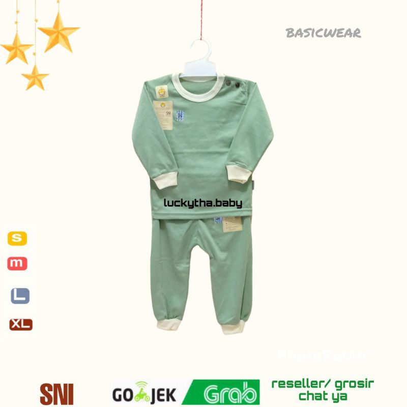 ridges- piyama anak ridges polos woodland series earth colors, cellestial, bahan katun / setelan panjang bayi unisex cewe dan cowo