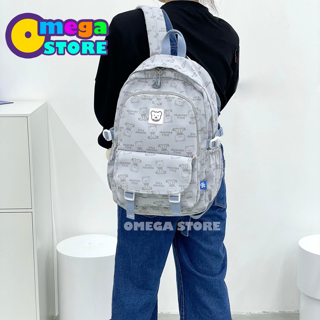 [O&amp;S] Tas Ransel Sekolah SD SMP SMA Karakter Teddy Unisex Backpack Laptop Terbaru-OS276