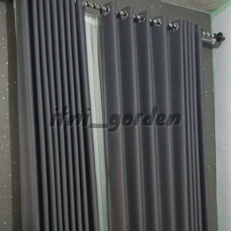 MTR Gorden Model Smokring Lebar 12 gelombang untuk jendela lebar 120cm