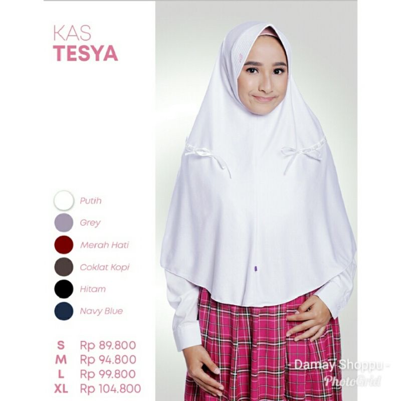 Kerudung Sekolah Anak Tesya Rabbani ORI Bergo Kaos Jilbab Hijab Instan