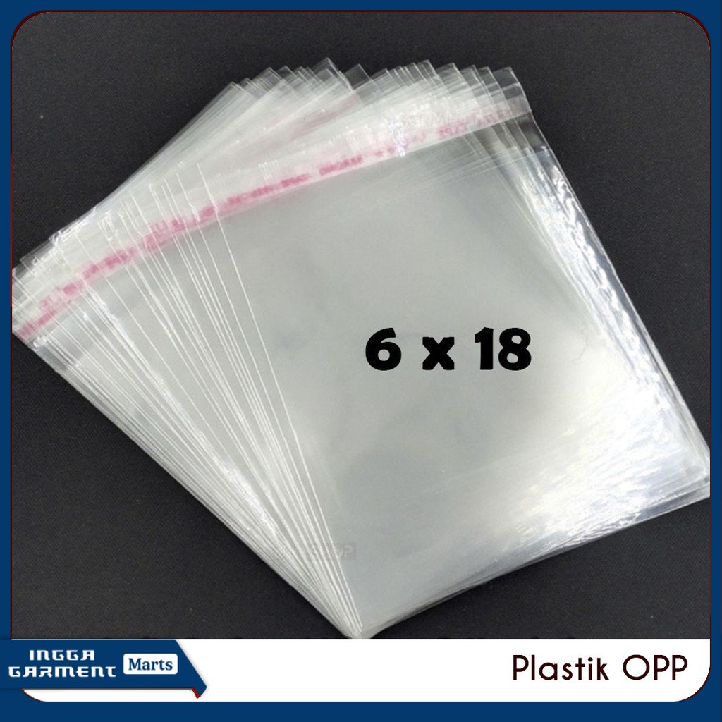 

KANTONG PLASTIK OPP LEM 6 x 18 CM 100PCS