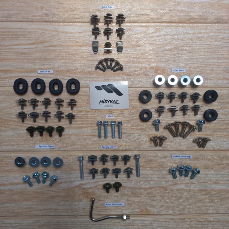 Baut Bodi Full Set Yamaha Jupiter MX 135/ Baut Lengkap Yamaha Jupiter MX 135/ Baut Bodi Set Lengkap 