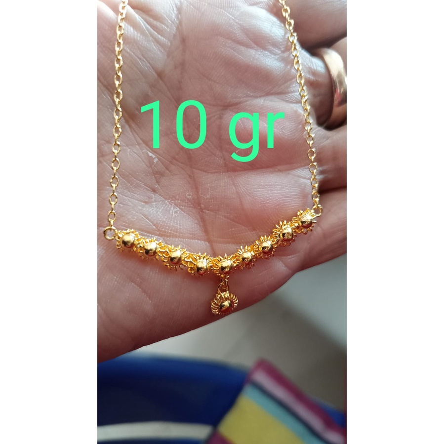 acc kalung bintik bunga matahari/kalung fashion wanita/kalung emas LM 24karat 99.9% 10gram