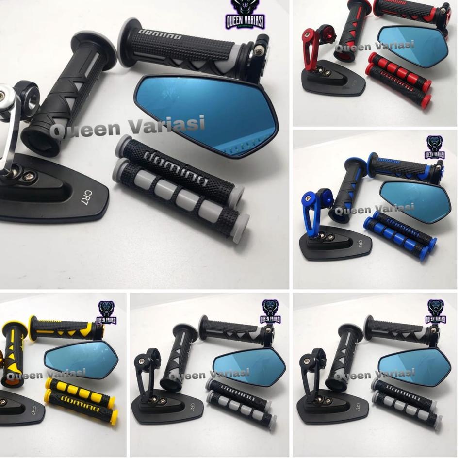 Paket Spion Jalu Kaca Oval plus Handgrip Domino Plus Karet Handle Rem Domino ▪ TON.11De22ᴹ